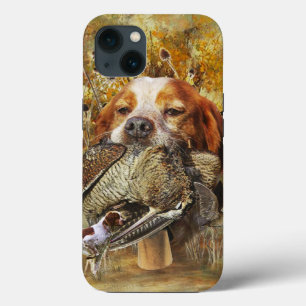 Woodcock hunting with Brittany Spaniel iPhone 13 Case