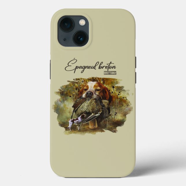 Woodcock hunting with Brittany Spaniel    Case-Mate iPhone Case (Back)