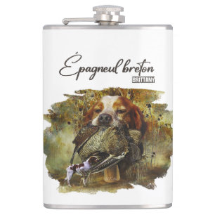 Woodcock hunting with Brittany Spaniel      Hip Flask