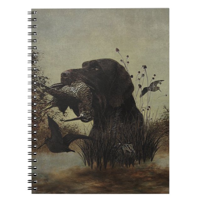 Woodcock Hunting with German Wirehaired Pointer    Notebook (Front)