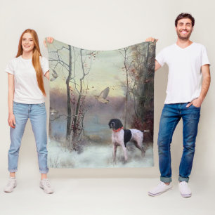 Woodcock Hunting with GSP        Fleece Blanket