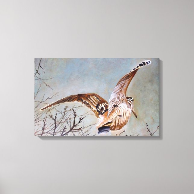 Woodcock in flight canvas print (Front)