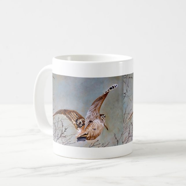 Woodcock in flight coffee mug (Front Left)