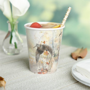 Woodcock Paper Cups