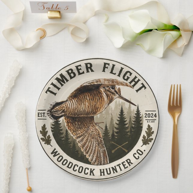 Woodcock  paper plate (Wedding)
