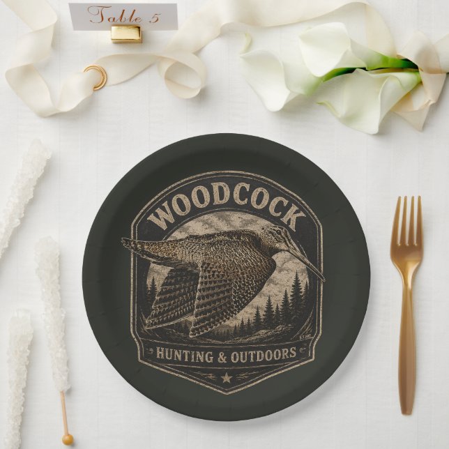 Woodcock  paper plate (Wedding)