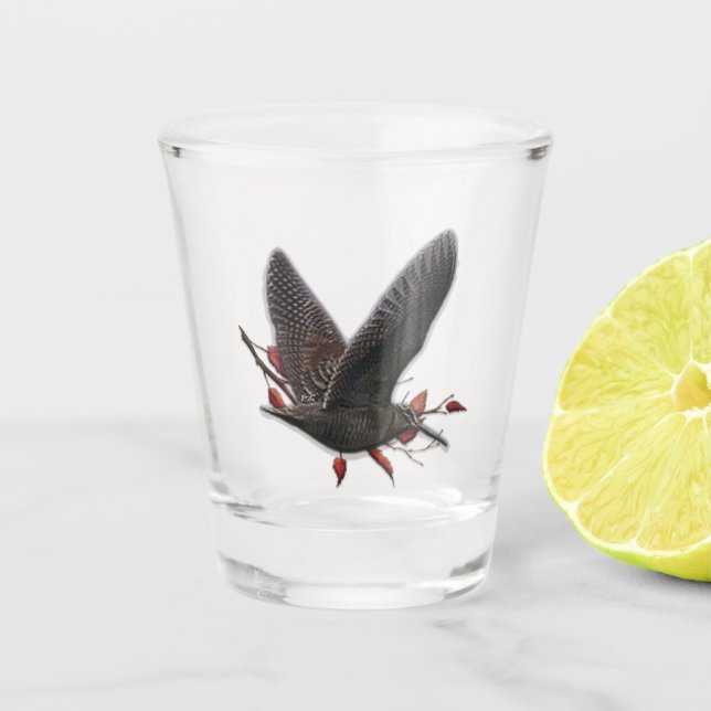 Woodcock  shot glass (Front)