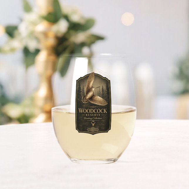 Woodcock  stemless wine glass (Insitu (Wedding))
