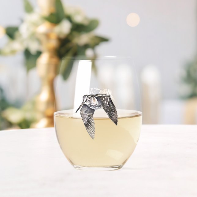 Woodcock  stemless wine glass (Insitu (Wedding))