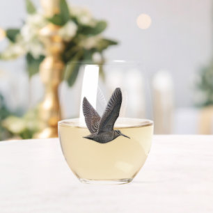 Woodcock  stemless wine glass