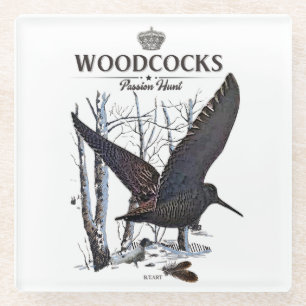 Woodcocks - Passion Hunt Glass Coaster