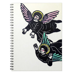 Woodcut Angels Notebook