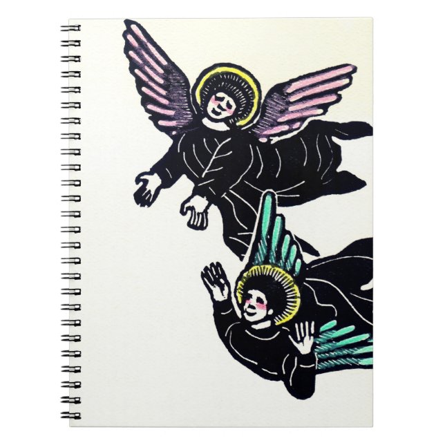 Woodcut Angels Notebook (Front)