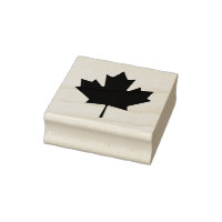 Woodcut Flag of Canada Rubber Stamp
