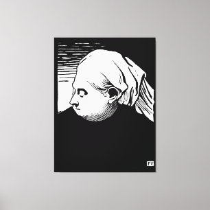 Woodcut Portrait of Queen Victoria  Canvas Print