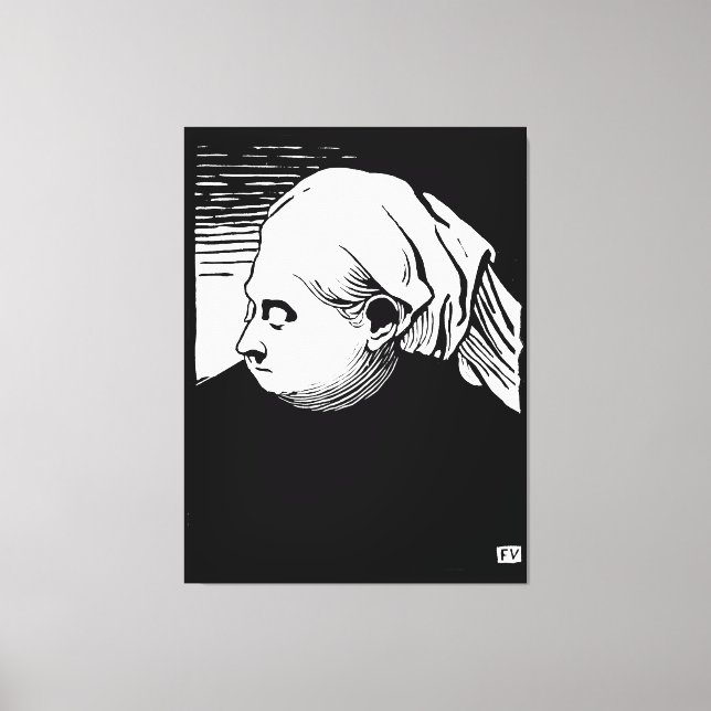 Woodcut Portrait of Queen Victoria  Canvas Print (Front)