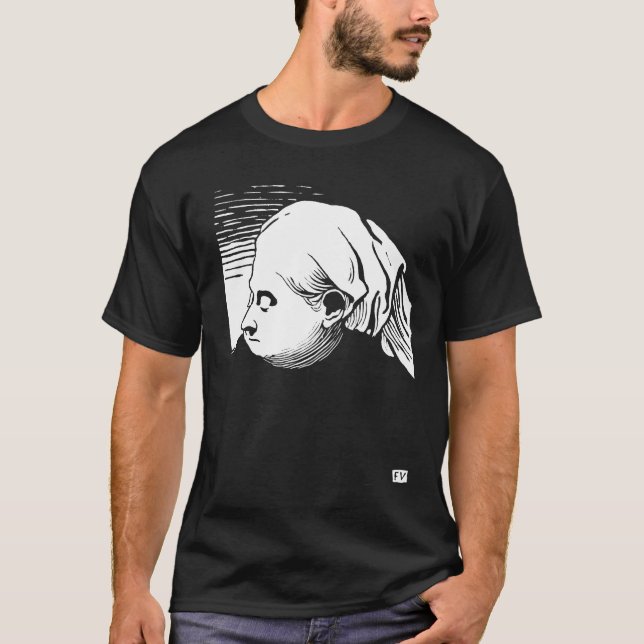 Woodcut Portrait of Queen Victoria  T-Shirt (Front)