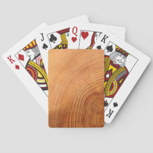 WOODCUT TIMBER PATTERN PLAYING CARDS