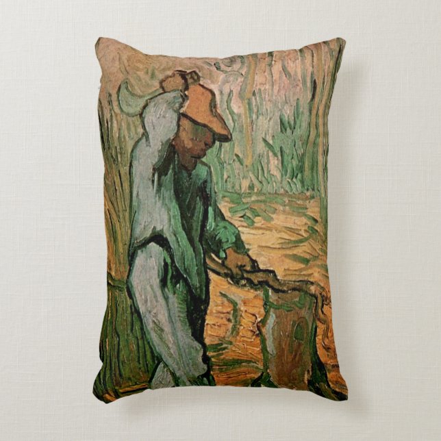 Woodcutter (after Millet) by Vincent van Gogh Decorative Cushion (Front(Vertical))