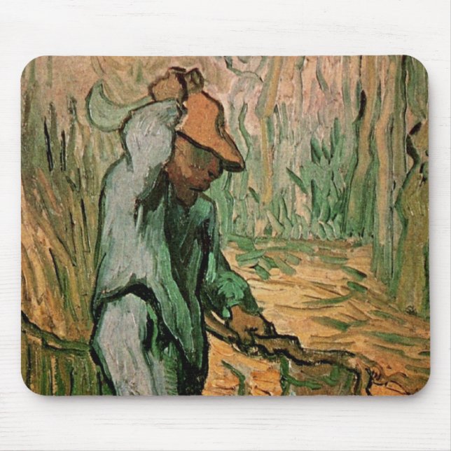 Woodcutter (after Millet) by Vincent van Gogh Mouse Mat (Front)
