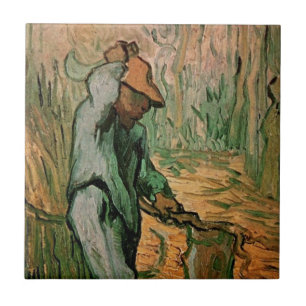 Woodcutter (after Millet) by Vincent van Gogh Tile
