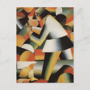 Woodcutter  by Kazimir Malevich Postcard
