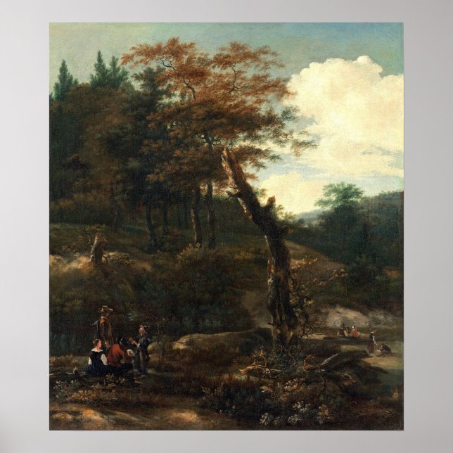Wooded Landscape - Adam Pynacker Fine Art Poster (Front)