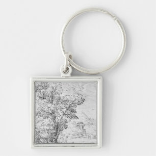 Wooded landscape key ring