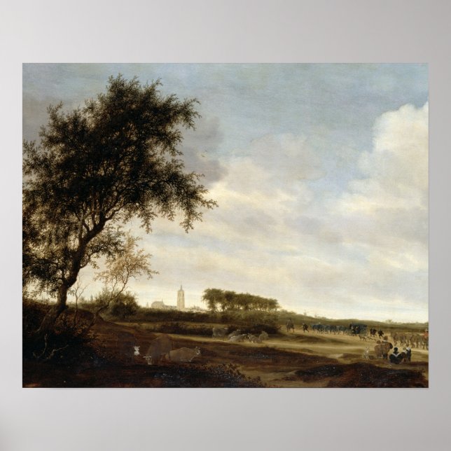 Wooded Landscape (oil on panel) Poster (Front)