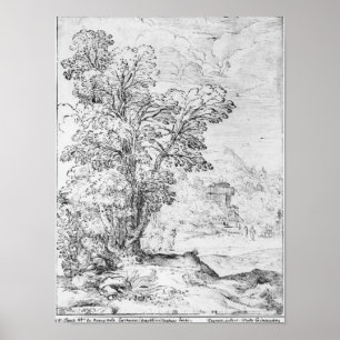 Wooded landscape poster