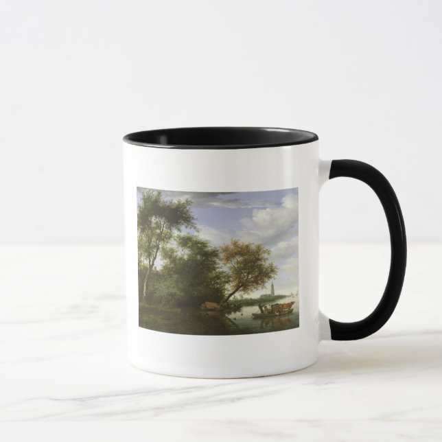 Wooded river landscape mug (Right)
