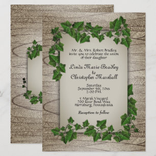 Wooded Vine Wedding Invitation