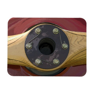 Wooden Aeroplane Propeller Rectangle Magnet