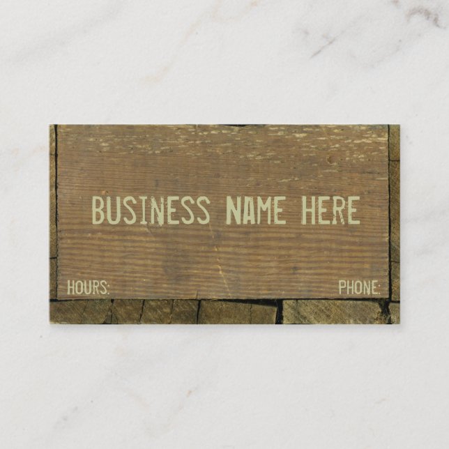 Wooden, Antique Boards Weathered Planks Business Card (Front)