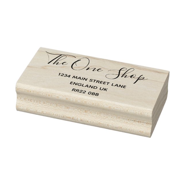 Wooden Art Stamp - Business Name & Address (Stamp)