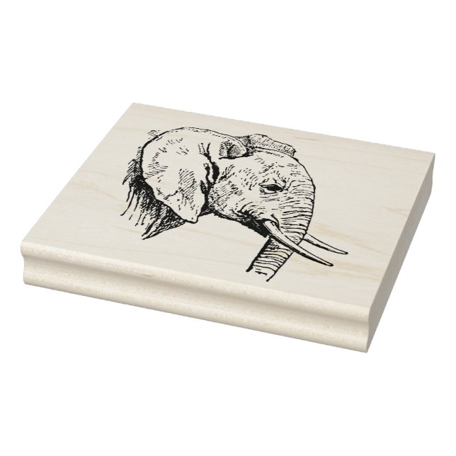Wooden Art Stamp - Elephant (Stamp)