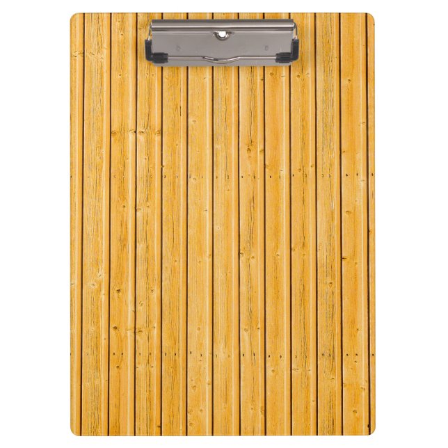 Wooden Background Modern Elegant Clipboard (Front)