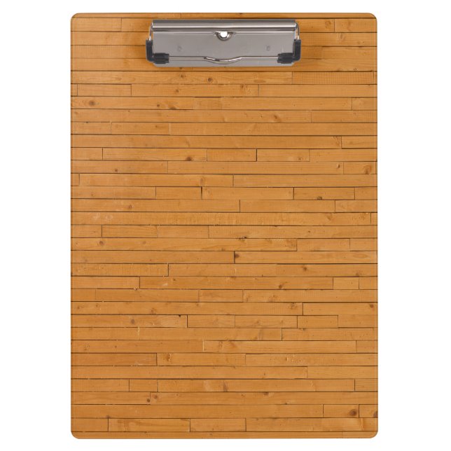 Wooden Background Modern Elegant Clipboard (Front)