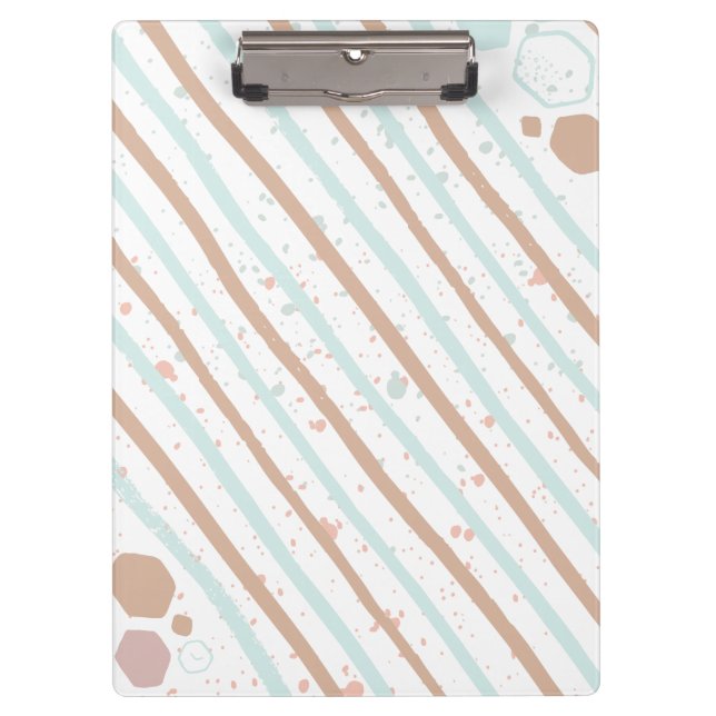 Wooden Background Modern Elegant Clipboard (Front)