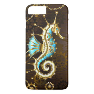 Wooden Background with Mechanical Seahorse iPhone 8 Plus/7 Plus Case