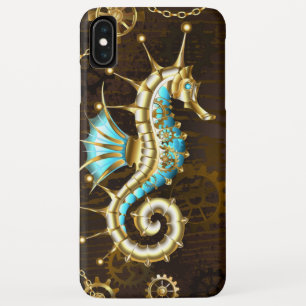 Wooden Background with Mechanical Seahorse iPhone XS Max Case