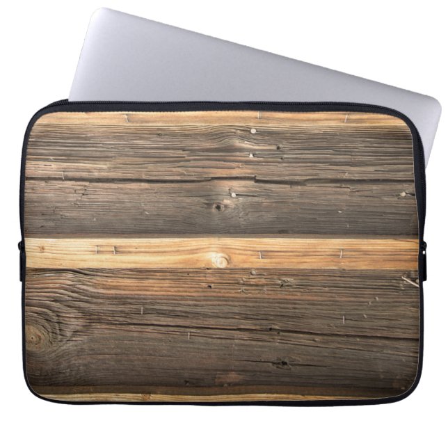 Wooden Bar Realistic Texture Laptop Sleeve (Front)