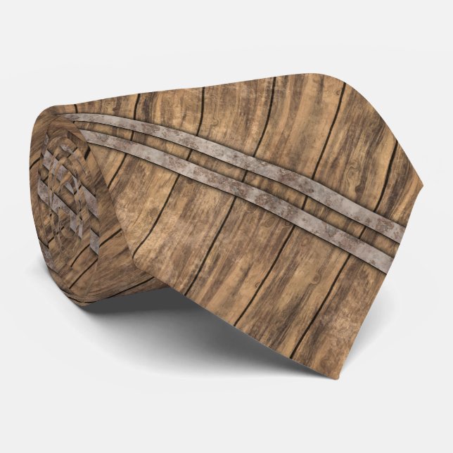 Wooden Barrel Art 1 Tie (Rolled)