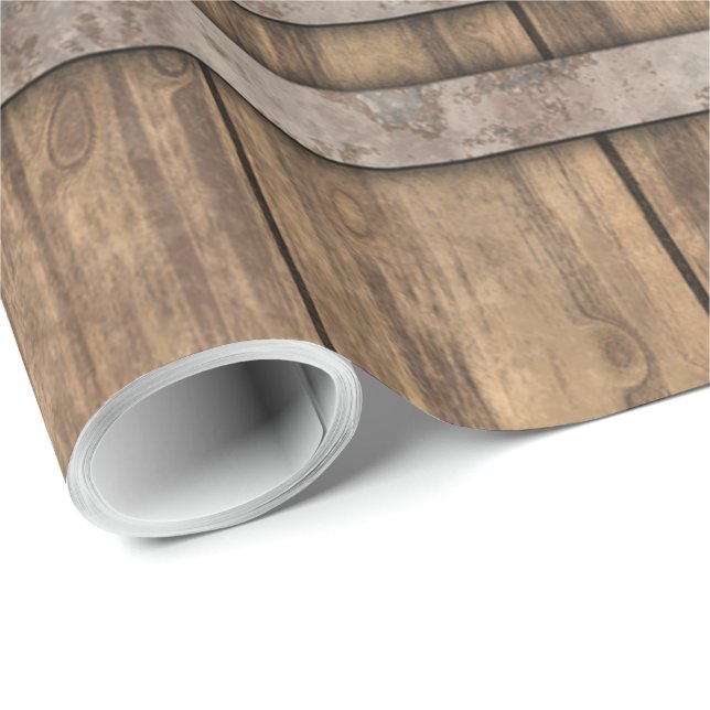 Wooden Barrel Art 1 Wrapping Paper (Roll Corner)