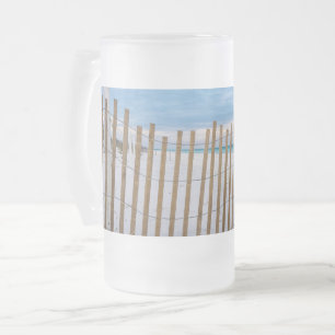 Wooden Beach Fence Sunrise Destin Frosted Mug