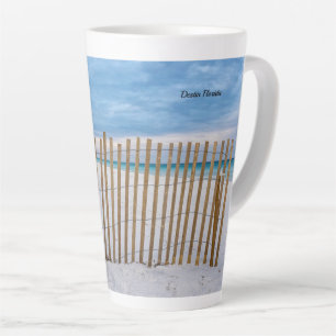 Wooden Beach Fence Sunrise Destin Latte Mug