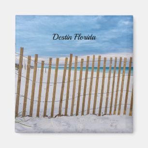Wooden Beach Fence Sunrise Destin Magnet