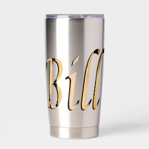 Wooden Bill Name Logo, Insulated Tumbler