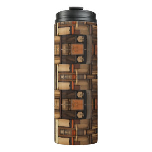 Wooden Block Typography and Art Collage 11 Thermal Tumbler