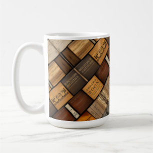 Wooden Block Typography and Art Collage 2 Coffee Mug